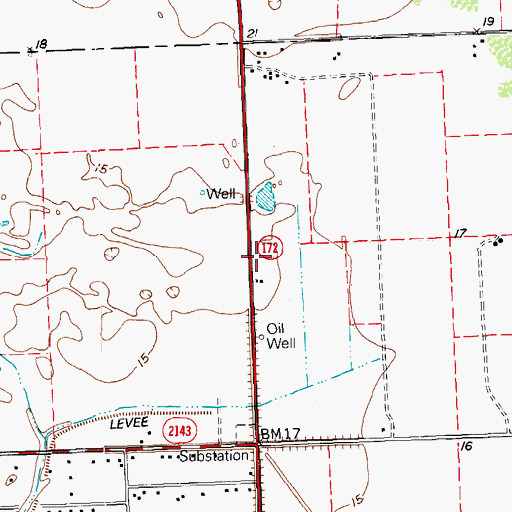Topographic Map of Olivia Eden Church, TX