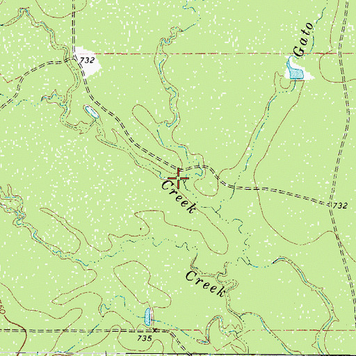 Topographic Map of Olmos Creek, TX