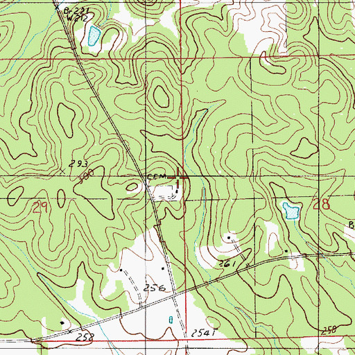 Topographic Map of Shiloh Baptist Church, AL