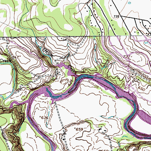 Topographic Map of Onion Creek, TX