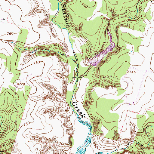 Topographic Map of Onion Creek, TX