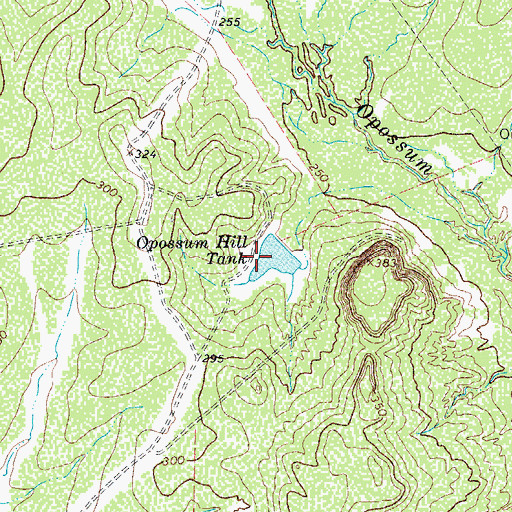 Topographic Map of Opossum Hill Tank, TX