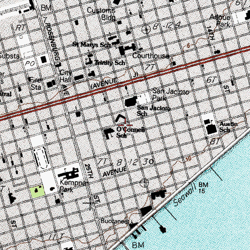 Topographic Map of Orphans Home, TX