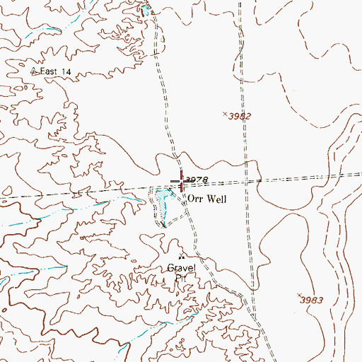 Topographic Map of Orr Well, TX