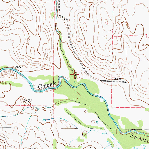 Topographic Map of Osburn Draw, TX
