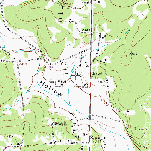 Topographic Map of Otto Oil Field, TX