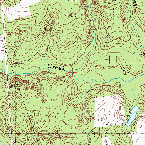 Topographic Map of Owens Branch, TX