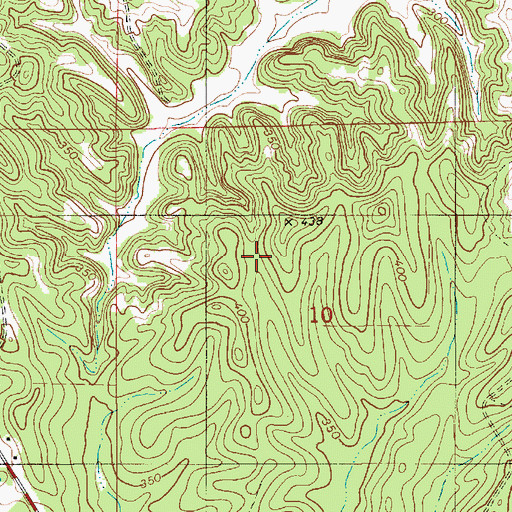 Topographic Map of Temple Gate Church (historical), AL