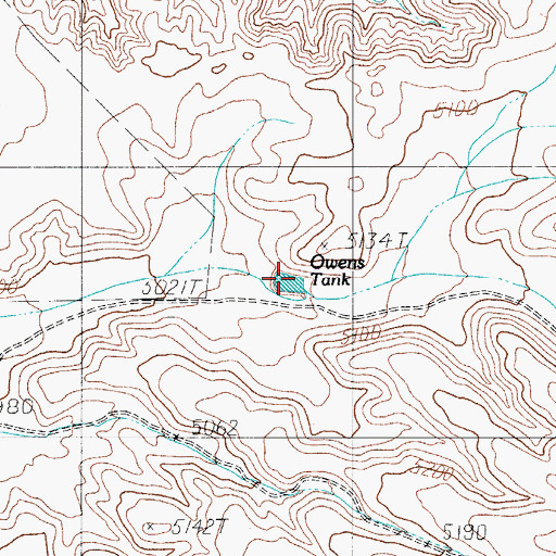 Topographic Map of Owens Tank, TX