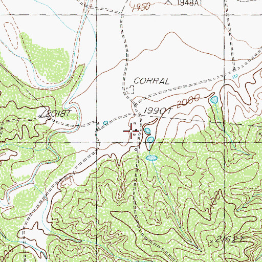 Topographic Map of Oxbow Ranch, TX