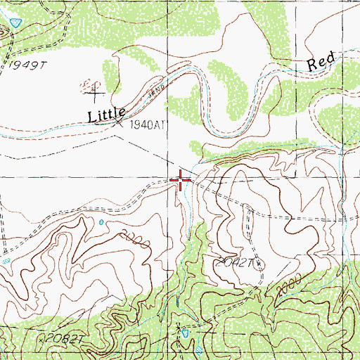 Topographic Map of Oxbow Trap Canyon, TX