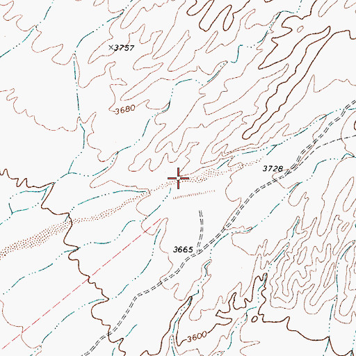 Topographic Map of Oxford Canyon, TX