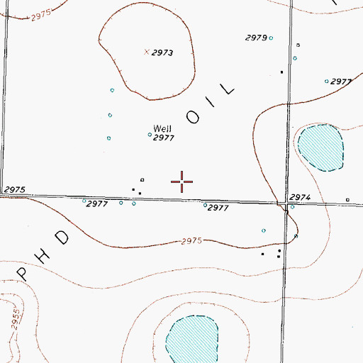Topographic Map of P H D Oil Field, TX