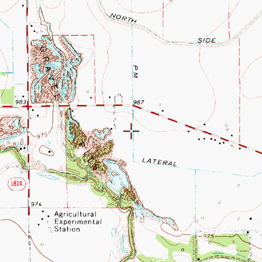 Topographic Map of P M Lateral, TX