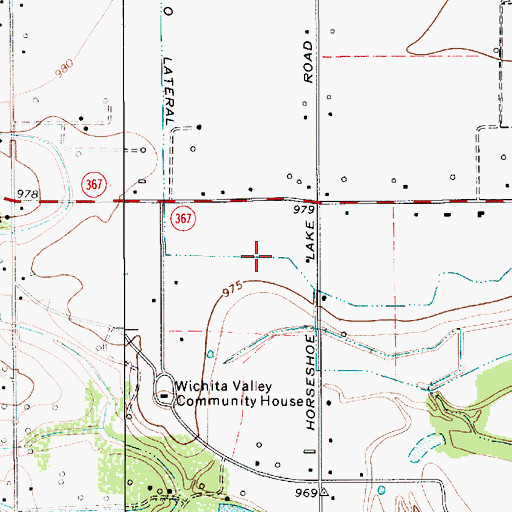 Topographic Map of P O Lateral, TX