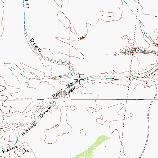 Topographic Map of Paint Horse Draw, TX