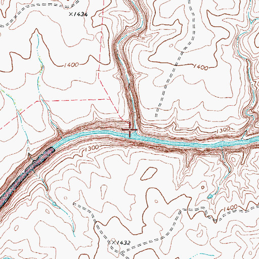 Topographic Map of Painted Canyon, TX