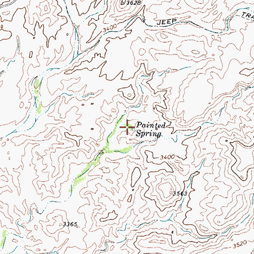 Topographic Map of Painted Spring, TX