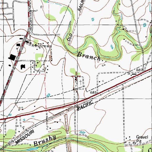 Topographic Map of Palm Valley Church, TX
