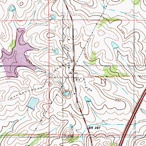 Topographic Map of White Cloud Church (historical), AL