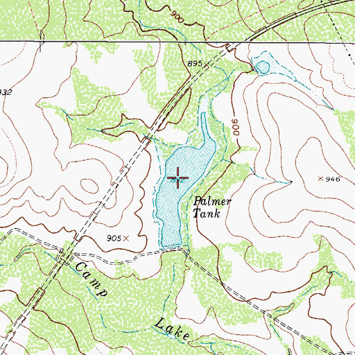 Topographic Map of Palmer Tank, TX