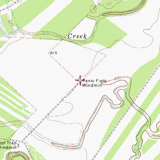 Topographic Map of Panic Field Windmill, TX