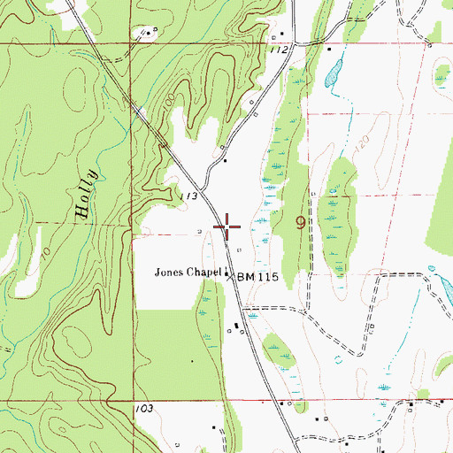 Topographic Map of Adams Store (historical), AL