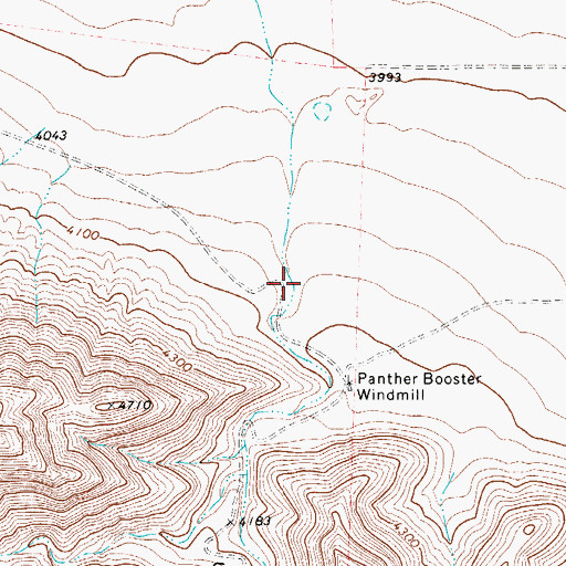 Topographic Map of Panther Canyon, TX