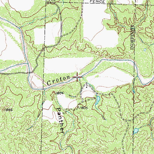 Topographic Map of Panther Canyon, TX