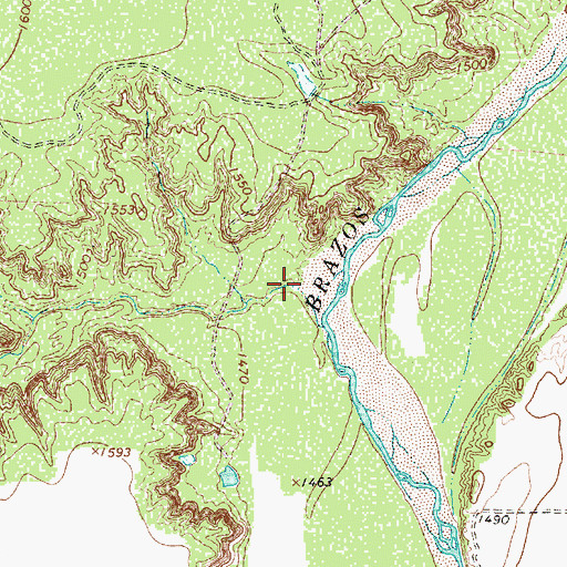 Topographic Map of Panther Canyon, TX