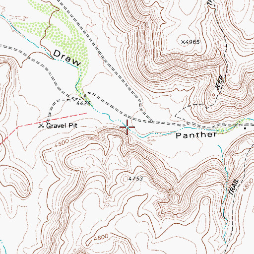 Topographic Map of Panther Canyon, TX