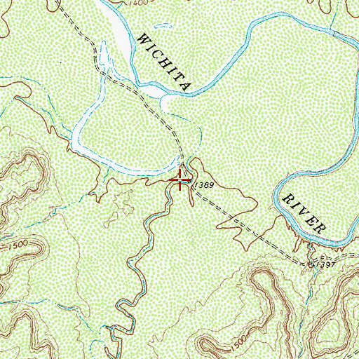 Topographic Map of Panther Canyon, TX