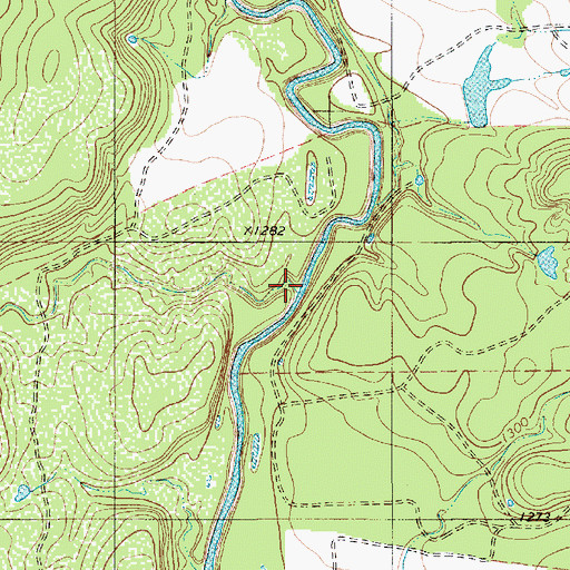 Topographic Map of Panther Creek, TX
