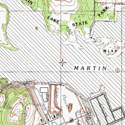 Topographic Map of Panther Creek, TX