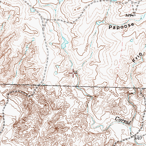 Topographic Map of Papoose Draw, TX