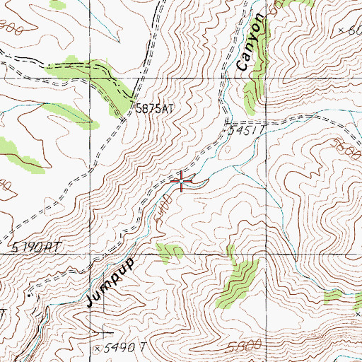 Topographic Map of White Pockets Canyon, AZ
