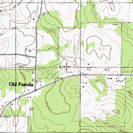 Topographic Map of Paradise Church, TX