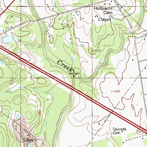 Topographic Map of Parita Creek, TX