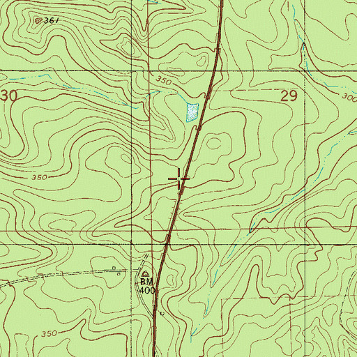 Topographic Map of Barles School (historical), AL