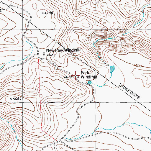 Topographic Map of Park Windmill, TX