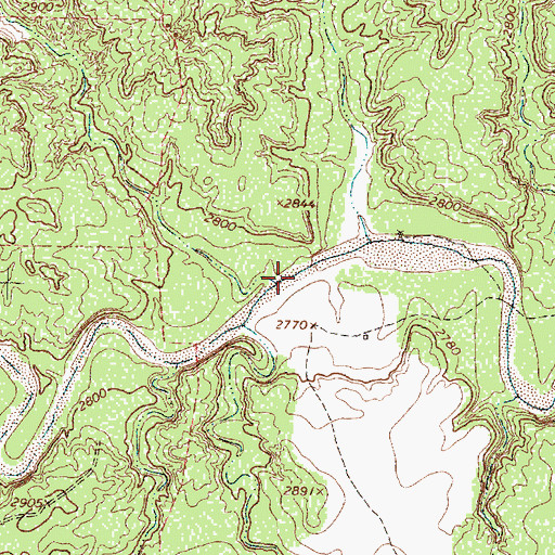 Topographic Map of Parker Creek, TX