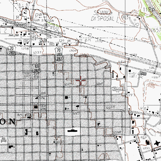Topographic Map of Parker School, TX