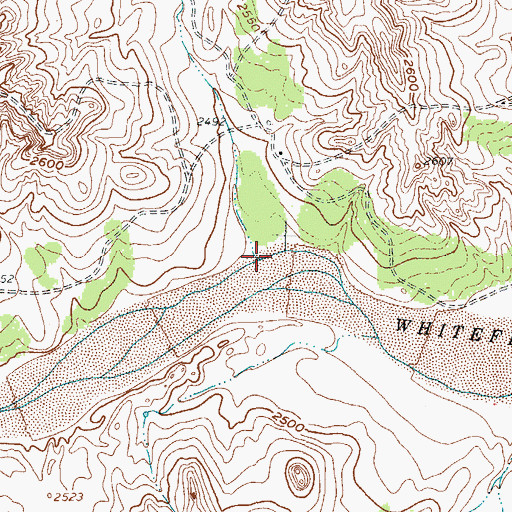 Topographic Map of Parks Creek, TX