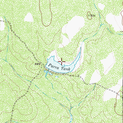 Topographic Map of Parra Tank, TX