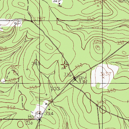 Topographic Map of Parrish Cemetery, TX