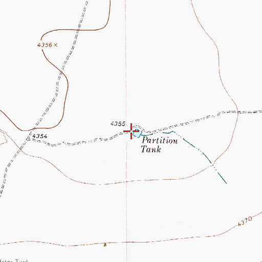 Topographic Map of Partition Tank, TX