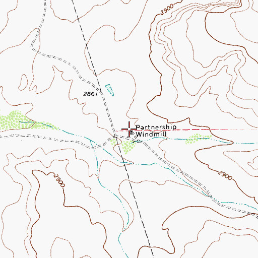 Topographic Map of Partnership Windmill, TX