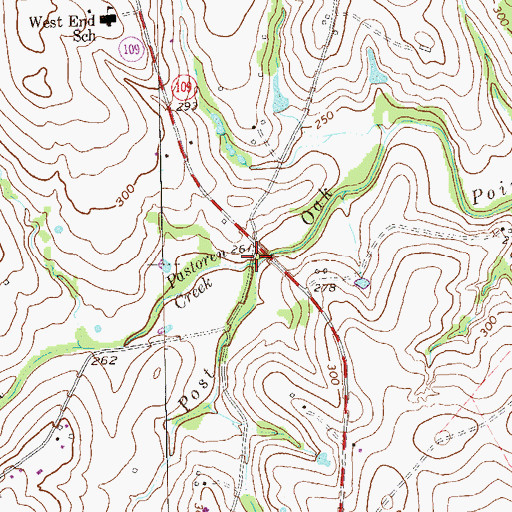 Topographic Map of Pastoren Creek, TX