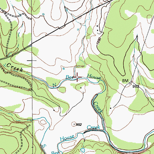 Topographic Map of Patterson Branch, TX