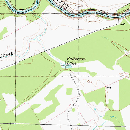Topographic Map of Patterson Lake, TX